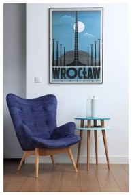 Ružový odkladací stolík Ragaba UFO, ⌀ 45 cm