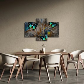 Obraz - Žiariví motýle na obraze (90x60 cm)