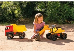 Lena Bager žltočierny Giga Trucks plast 80cm v krabici 70x35x29cm 02141