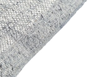 Vlnený koberec 80 x 150 cm sivá/krémová biela TATLISU Beliani