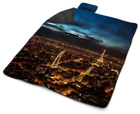 Sablio Plážová deka Nočný Paríž : 200x140 cm
