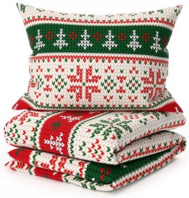 Obliečky z mikrovlákna FROSTED CHRISTMAS farebné Rozmer obliečky: 70 x 90 cm | 140 x 200 cm