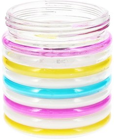 Repelentná sviečka Citronella Stripes, 780 g, 11 v 12 cm, ružová