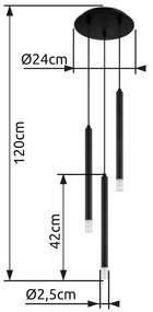 GLOBO BLAKE 15629-3 Závesné svietidlo