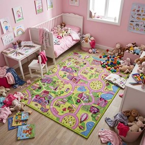 Associated Weavers, Detský kusový koberec cesty Sweet Town, 95x133, viacfarebná, detská izba