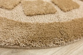 Kúpeľňový koberček Ocean béžový kruh