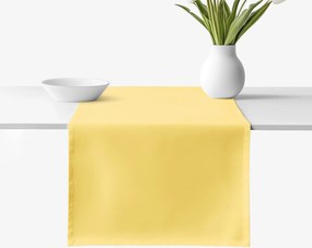 Goldea behúň na stôl 100% bavlnené plátno - žltý 35x120 cm