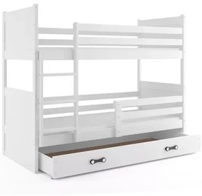 Poschodová detská posteľ RICO WHITE 90x200 cm - VIAC FARIEB