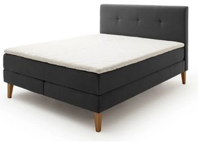 Antracitová boxspring posteľ 180x200 cm Stockholm – Meise Möbel