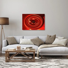 Abstraktný sklenený obraz - červená špirála (70x50 cm)