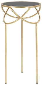 Okrúhly odkladací stolík so sklenenou doskou ø 40 cm Ring – Mauro Ferretti