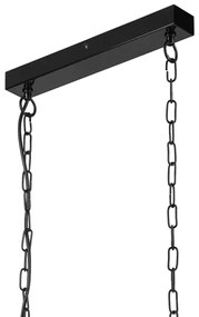 Luster na reťazi MORGAN 1xE27/60W/230V čierna/medená