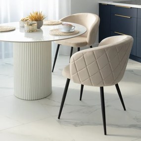 Jedálenská stolička HAMPTON zamatová, béžová