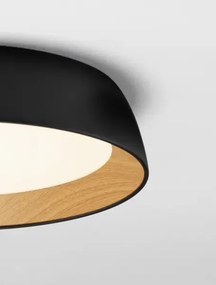 LED stmievateľné čierno-drevené dizajnové stropné svietidlo Sigi 45