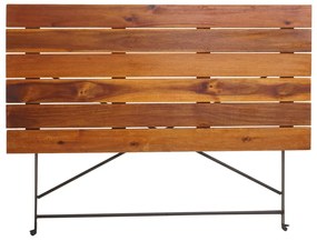 Záhradný stôl HWC-J40, skladací, akáciové drevo,120x60cm - hnedá
