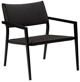 Čierne kreslo s trstinovým výpletom Loop – DAN-FORM Denmark