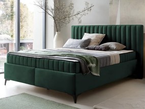 Posteľ Joy 160x200 cm, tmavo zelená látka