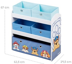 Detský organizér na hračky 63.5x29.5x67 cm Paw Patrol – Roba