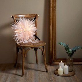 STAR TRADING Závesná svietiaca hviezda Dis White 45 cm