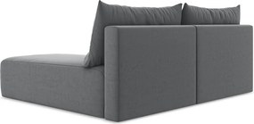 Sivá zamatová rozkladacia/s úložným priestorom rohová pohovka (pravý roh/s leňoškou) Kalena – Makamii