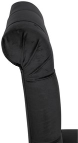 Jedálenská stolička Lisburn - zamat - Čierna