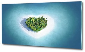 Fotoobraz na skle Ostrov tvar srdca osh-62543083