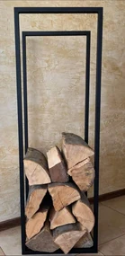 Regnis LOFT XXL, stojan na palivové drevo 40x30x120 cm, čierna matná, REGNIS/LOFTXXL/BLACK