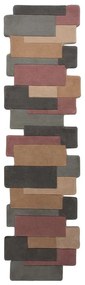Vlnený koberec Flair Rugs Collage Earthy, 60 x 230 cm