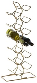 Kovový regál na víno v zlatej farbe počet fliaš 12 Wren – Premier Housewares