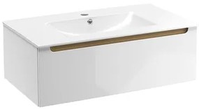 Kúpeľňová skrinka s umývadlom Naturel Stilla 80x30x45 cm biela STILLAD08005U1, 1 ks