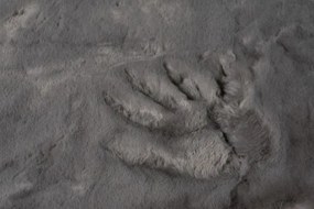 Koberček RABBIT FUR TEDDY BEAR tmavosivý