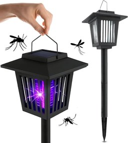 Bluegarden Bluegarden, LED solárna lampa proti hmyzu 15x15x27 cm J-22, čierna, OGR-02107