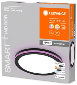 LEDVANCE SMART+ WiFi Orbis Circle CCT RGB čierna