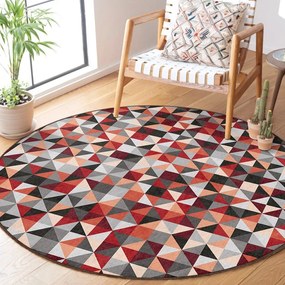Červeno-sivý prateľný okrúhly koberec ø 80 cm Ignite – Mila Home
