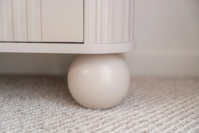 Nočné stolíky Vespera 56 cm - 2 ks - kašmírová / zlatá / kašmírové nohy