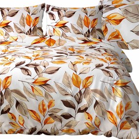 SATÉNOVÉ OBLIEČKY LEAVES EXCLUSIVE 200X220 CM, 2KS 70X80 CM LISTY
