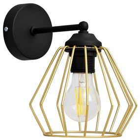 Nástenná lampa AGAT 1xE27/15W/230V zlatá/čierna