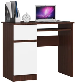 PC stolík Bhaskar  (wenge + biela) (L). Vlastná spoľahlivá doprava až k Vám domov. 1069670