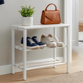 Stojan na topánky 83168-42 WT, kovový, biely