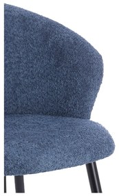 Modré kovové jedálenské kreslá v súprave 2 ks Radaja – Light &amp; Living