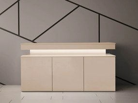 Komoda Bis 3D 160 s LED osvetlením, Farba: púštny piesok