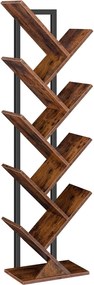 Knihovna Vasagle Mergo 116 cm hnědá