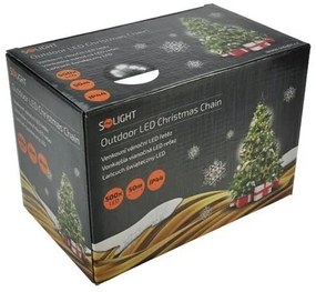 Vianočná LED reťaz vonkajšia studená biela, 5 m, L