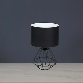 Stolná lampa Colin, 1x čierne textilné tienidlo, b