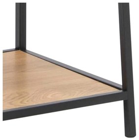 Regál v dekore duba v čierno-prírodnej farbe 77x175 cm Seaford – Actona