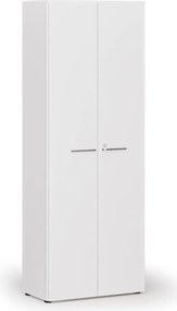 Kancelárska skriňa s dverami PRIMO WHITE, 800 x 420 x 2128 mm, biela