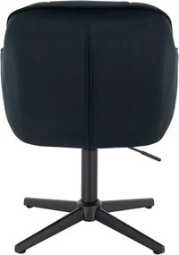 LuxuryForm DESIGN Stolička AVOLA VELUR na čiernom kríži - čierna