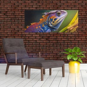 Obraz - Sfarbený leguán (120x50 cm)