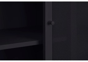 Čierna kovová skrinka s posuvnými dverami 90x180x40 cm Veep – Unique Furniture