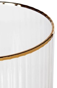 GOLDEN TWENTIES Pohár na long drink so zlatým okrajom 500 ml